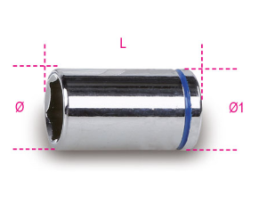 BETA - Nasadka sześciokątna 1/4'' z rozmiarem oznaczonym kolorem 13mm  - 900MC/13