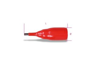 BETA - Nasadka 3/8'' z końcówką trzpieniową sześciokątną w izolacji do 1000V 4mm - 910MQ/PE4