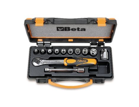 BETA - Zestaw nasadek dwunastokątnych 3/8'' z wyposażeniem 6-19mm 10szt.  - 910B/C10