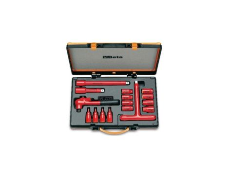 BETA - Zestaw 12 nasadek 3/8'' 910MQ w izolacji do 1000V - 910MQ/C16