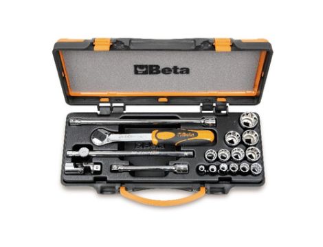 BETA - Zestaw nasadek dwunastokątnych 3/8'' calowych z wyposażeniem 13szt.  - 910AS/C13