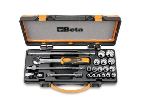 BETA - Zestaw nasadek dwunastokątnych 3/8'' z wyposażeniem 2-22mm 16szt.  - 910B/C16Q