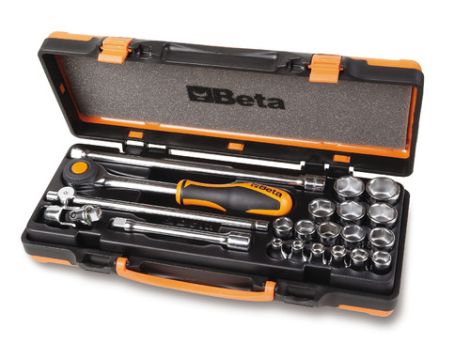 BETA - Zestaw nasadek sześciokątnych 3/8'' z akcesoriami 6-22mm 16szt.  - 910A/C16HR