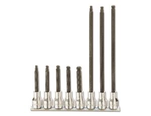 BETA - Zestaw nasadek trzpieniowych sześciokątnych 1/2'' z kulistą główką, długich/bardzo długich 5-10mm 8szt.  - 920BP/SB8