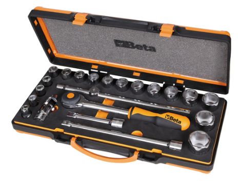 BETA - Zestaw 17-stu nasadek sześciokątnych 1/2'' z akcesoriami 10-32mm 22szt.  - 920A/C17HR