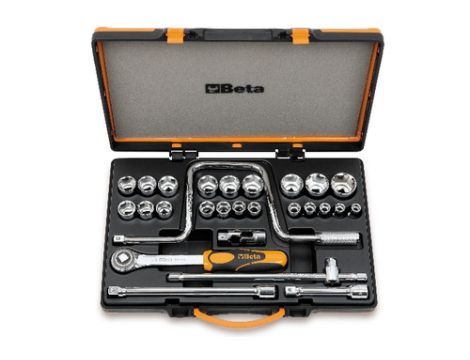 BETA - Zestaw 21 nasadek dwunastokątnych 1/2'' z akcesoriami 10-32mm 27szt.  - 920B/C21