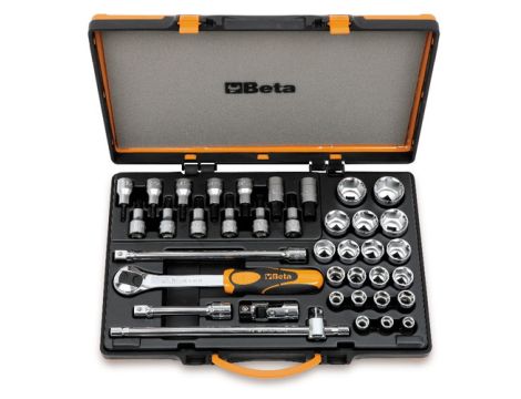 BETA - Zestaw 33-ech nasadek mieszanych 1/2'' z akcesoriami 38szt.  - 920B/C33