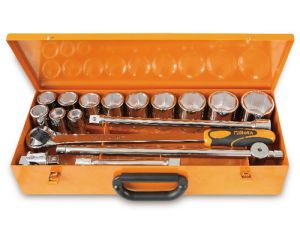 BETA - Zestaw 12-stu nasadek sześciokątnych 3/4'' z akcesoriami w pudełku 22-55mm 17szt.  - 928A/C12