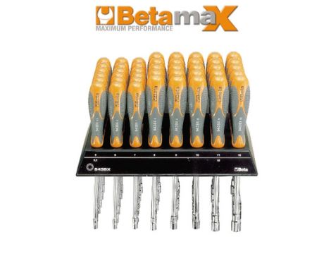 BETA - Zestaw kluczy nasadowych długich Betamax na półce 5-13mm 43szt.  - 943BX/DG
