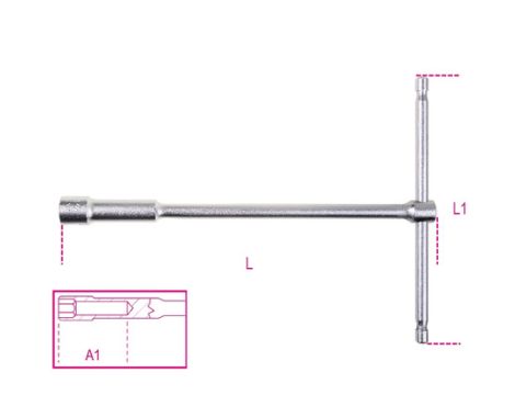 BETA - Klucz nasadowy typu T, z głęboką nasadką 12mm  - 949/12
