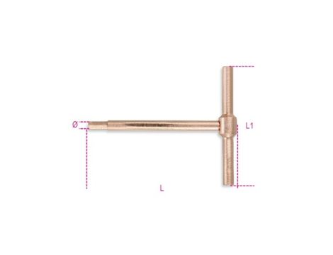 BETA - Klucz trzpieniowy typu T sześciokątny nieiskrzący 4mm - 951BA/4