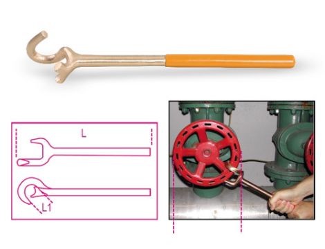 BETA - Klucz do pokręteł zaworów instalacyjnych nieiskrzący 370mm  - 966BA/V370