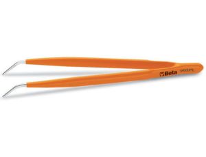 BETA - Pęseta odgięta punktowa, powlekana PCW 150mm  - 993PL