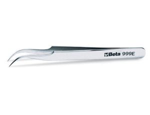 BETA - Pęseta odgięta punktowa, kwasoodporna, niemagnetyczna 120mm  - 999E