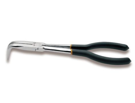 BETA - Szczypce półokrągłe dlugie odgięte o 90º, rękojeść z dwóch warstw PCW 250mm  - 1009L/C