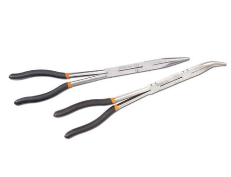 BETA - Zestaw 2 szczypiec półokrągłych długich z podwójnym przegubem - 1009L/DP-S2