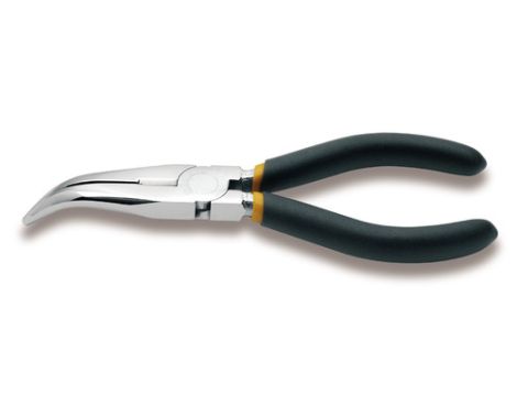 BETA - Szczypce półokrągłe odgięte o 45º, rękojeść z dwóch warstw PCW 160mm  - 1168/160