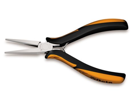 BETA - Szczypce płaskie dla elektroników BM, rękojeść kompozytowa 140mm  - 1172BM