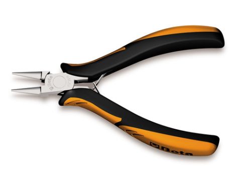 BETA - Szczypce okrągłe dla elektroników BM, rękojeść kompozytowa 125mm  - 1173BM