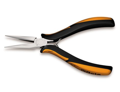 BETA - Szczypce półokrągłe dla elektroników BM, rękojeść kompozytowa 140mm  - 1177BM