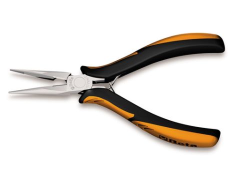 BETA - Szczypce półokrągłe dla elektroników BM z ostrzem bocznym, rękojeść kompozytowa 140mm  - 1177BM/Z