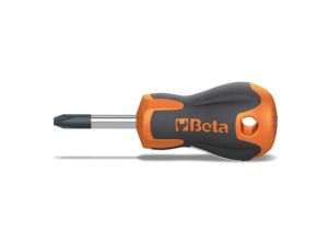 BETA - Wkrętak krzyżowy krótki Evox chromowany z czernioną końcówką PH1x4,5x30mm  - 1202EN/PH1X30