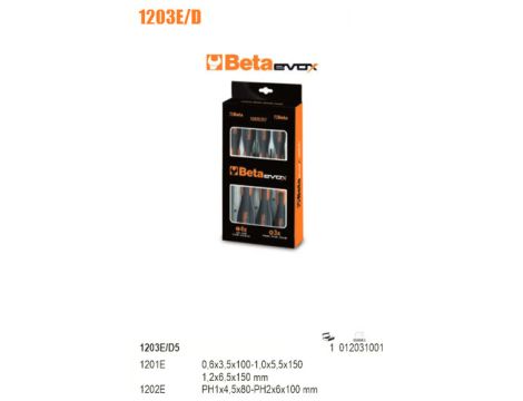 BETA - Zestaw 8 wkrętaków EVOX płaskich i krzyżowych - 1203E/D8P