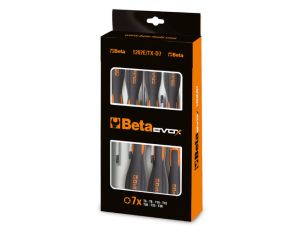 BETA - Komplet wkrętaków Evox chromowanych z końcówką czernioną TORX 7 szt.  - 1207E/TX-D7