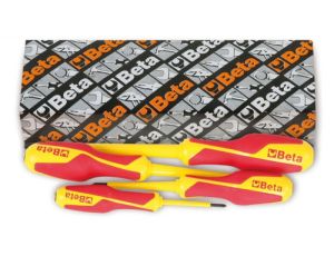 BETA - Zestaw wkrętaków krzyżowych Pozidriv®-Supadriv® izolowanych PZ0-PZ3 4szt.  - 1279MQ/S4