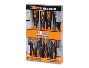 BETA - Zestaw wkrętaków płaskich (Seria 1290INOX) i krzyżowych Phillips® (Seria 1292INOX) 8szt. INOX  - 1293INOX/D8