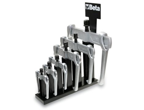 BETA - Komplet 6 ściągaczy dwuramiennych 1500N na stojaku metalowym - 1500N/SP6