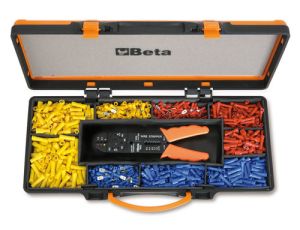 BETA - Szczypce do zaciskania końcówek kablowych z zestawem 450 końcówek - 1602/C9