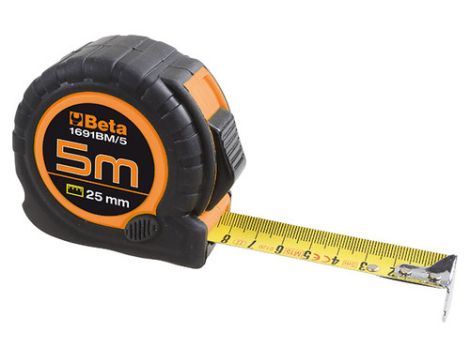 BETA - Przymiar zwijany z obudową ABS z taśmą stalową klasy II 8mx32mm  - 1691BM/8