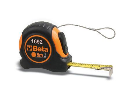 BETA - Przymiar zwijany z obudową ABS do prac na wysokościach z taśmą stalową klasy II 5mx19mm  - 1692HS/5