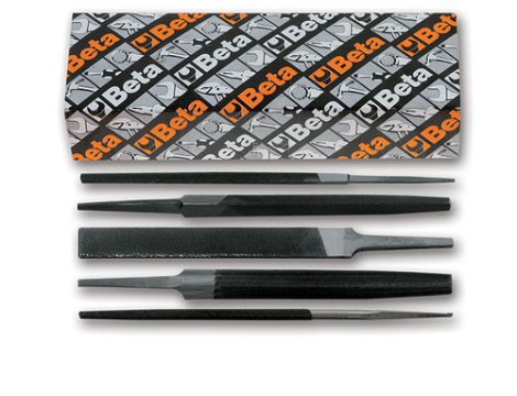 BETA - Komplet 5 pilników półgładzików bez rękojeści 1718A6 w kartonie - 1718A6/S5