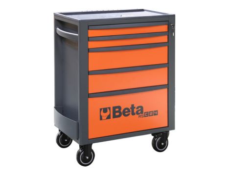 BETA - Wózek narzędziowy RSC24S z 5 szufladkami pomarańczowo-szary - 2400/RSC24/5-O