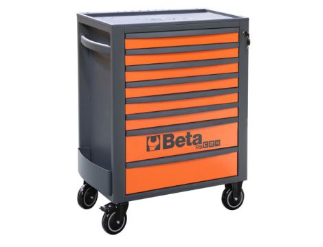 BETA - Wózek narzędziowy RSC24S z 8 szufladkami pomarańczowo-szary - 2400/RSC24/8-O