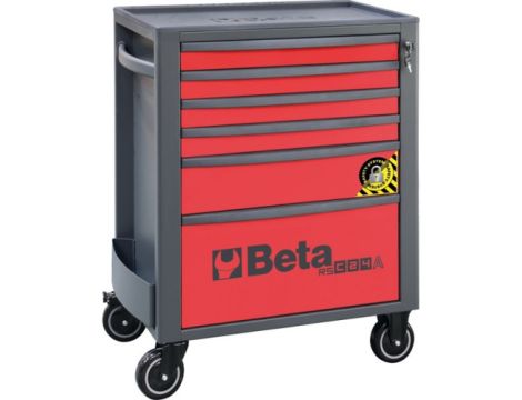 BETA - Wózek narzędziowy RSC24A z 6 szufladkami czerwony - 2400/RSC24A/6-R