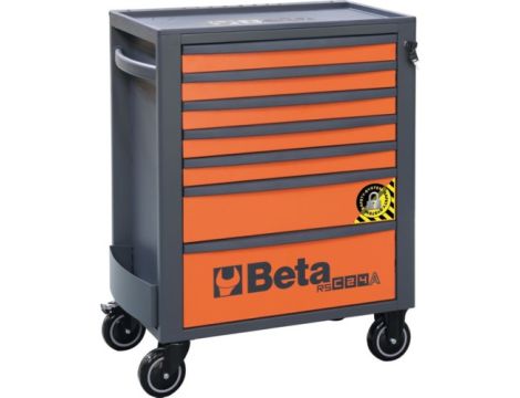 BETA - Wózek narzędziowy RSC24A z 7 szufladkami pomarańczowy - 2400/RSC24A/7-O