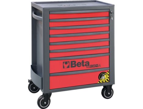 BETA - Wózek narzędziowy RSC24A z 8 szufladkami czerwony - 2400/RSC24A/8-R
