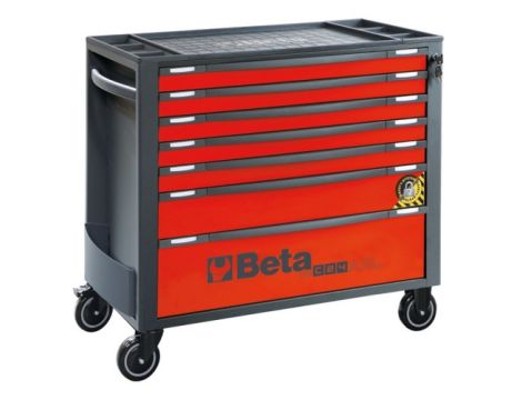 BETA - Wózek narzędziowy RSC24AXL z 7 szufladkami czerwony - 2400/RSC24AXL/7-R