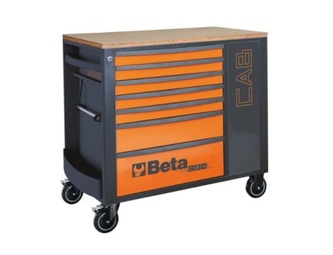 BETA - Wózek narzędziowy RSC24L-CAB z 7 szufladkami pomarańczowy - 2400/RSC24L-CAB/O