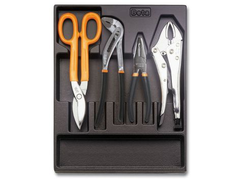 BETA - Zestaw narzędzi we wkładce z tworzywa (4 sztuki) - 2424/T144