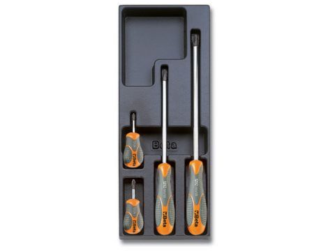 BETA - Zestaw wkrętaków BetaMax we wkładce z tworzywa (4 sztuki) - 2424/T173