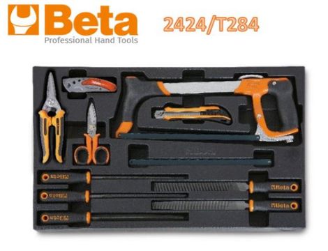 BETA - Zestaw narzędzi we wkładce z tworzywa (10 sztuk) - 2424/T284