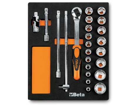 BETA - Zestaw narzędzi 24 sztuki w miękkim wkładzie profilowanym - 2450/M83