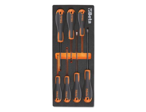 BETA - Komplet wkrętaków 7 sztuk w miękkim wkładzie profilowanym - 2450/M219