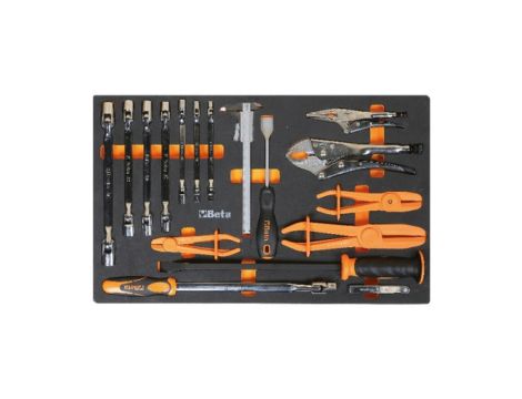 BETA - Zestaw narzędzi 17 sztuk w miękkim wkładzie profilowanym - 2450/M78