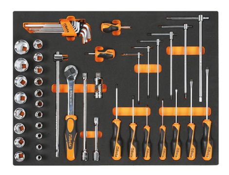 BETA - Zestaw narzędzi 48 sztuk w miękkim wkładzie profilowanym - 2450/MB47