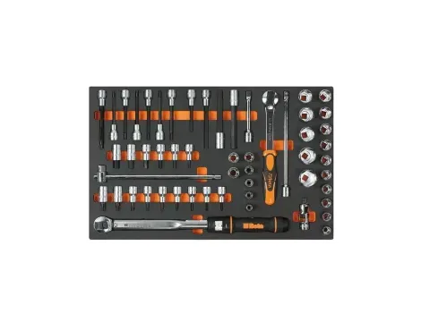 BETA - Zestaw nasadek 1/2 w miękkim wkładzie profilowanym 54 szt, model 2451/MV116 - 2451/MV116